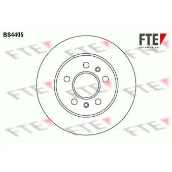 Jeu de 2 disques de frein arrière FTE BS4405