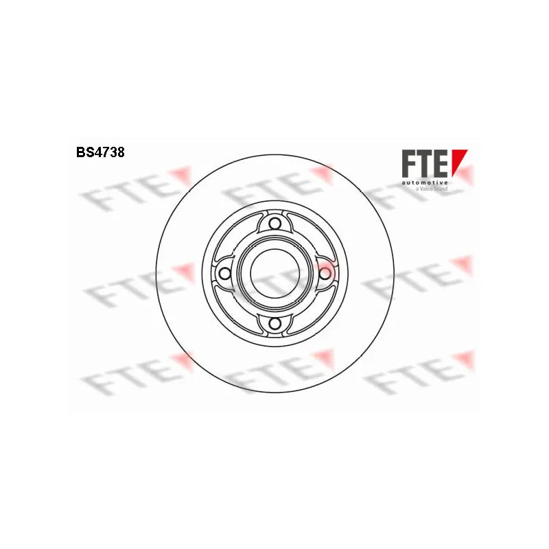 Jeu de 2 disques de frein arrière FTE BS4738