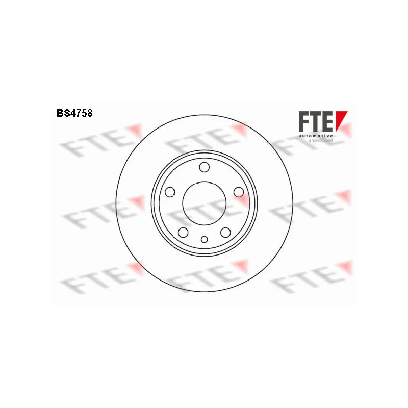 Jeu de 2 disques de frein arrière FTE BS4758