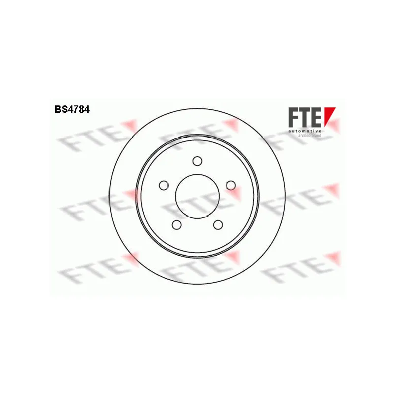 Jeu de 2 disques de frein arrière FTE BS4784
