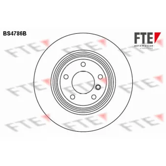 Jeu de 2 disques de frein arrière FTE BS4786B