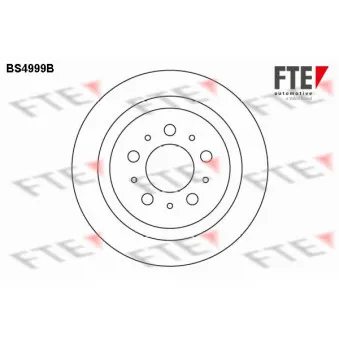 Jeu de 2 disques de frein arrière FTE