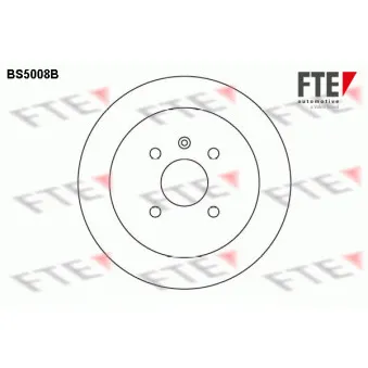 Jeu de 2 disques de frein arrière FTE BS5008B
