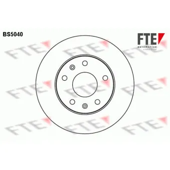 Jeu de 2 disques de frein avant FTE BS5040