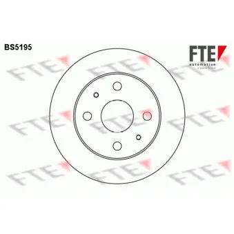 Jeu de 2 disques de frein avant FTE BS5195