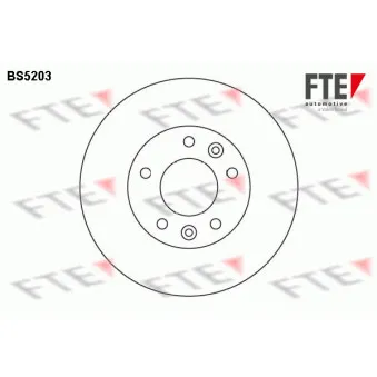 Jeu de 2 disques de frein avant FTE BS5203