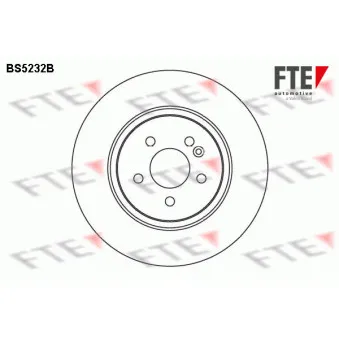 Jeu de 2 disques de frein arrière FTE BS5232B