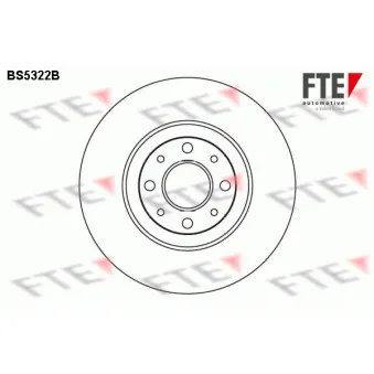 Jeu de 2 disques de frein avant FTE BS5322B