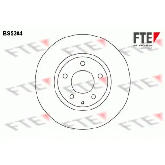Jeu de 2 disques de frein avant FTE BS5394