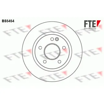Jeu de 2 disques de frein avant FTE BS5454