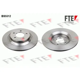 Jeu de 2 disques de frein arrière FTE BS5512
