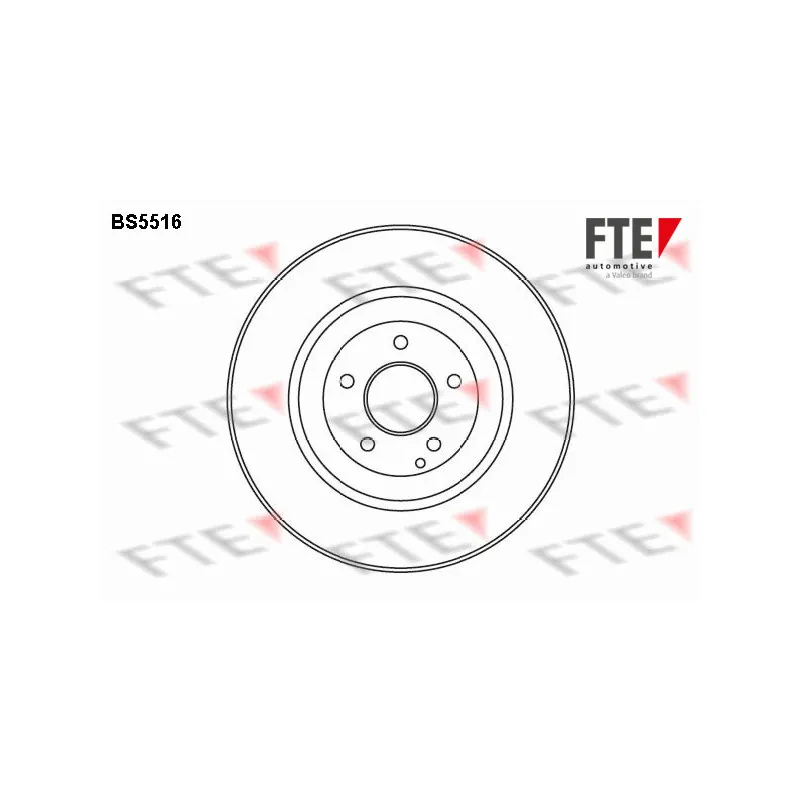 Jeu de 2 disques de frein avant FTE BS5516