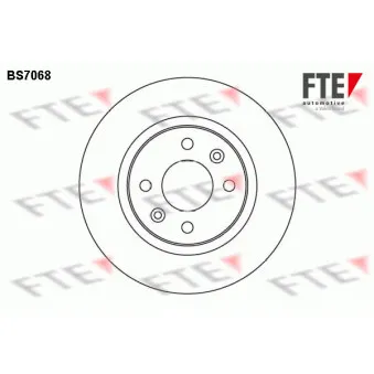 Jeu de 2 disques de frein avant FTE BS7068