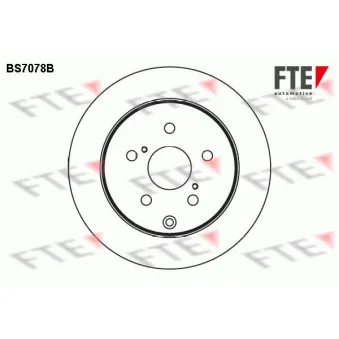 Jeu de 2 disques de frein arrière FTE BS7078B