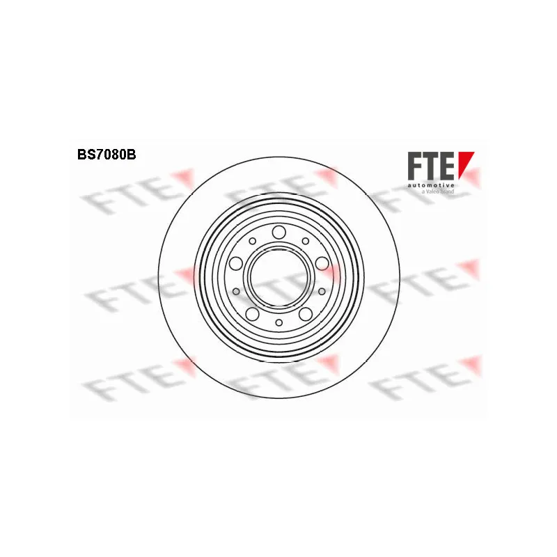 Jeu de 2 disques de frein arrière FTE BS7080B