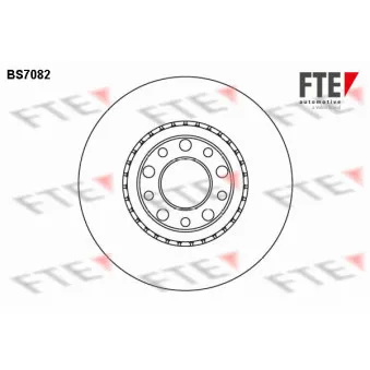 Jeu de 2 disques de frein avant FTE BS7082