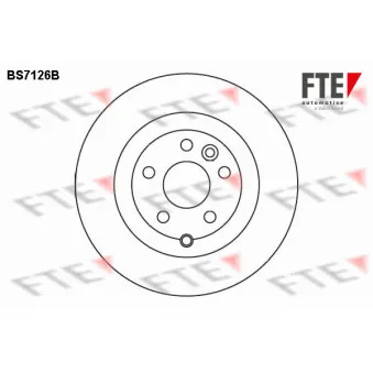Jeu de 2 disques de frein arrière FTE BS7126B