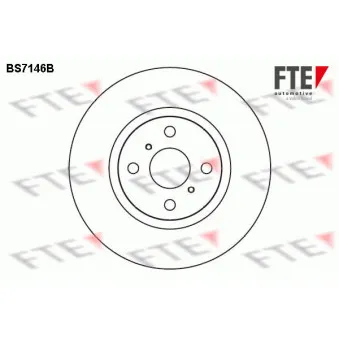 Jeu de 2 disques de frein avant FTE BS7146B