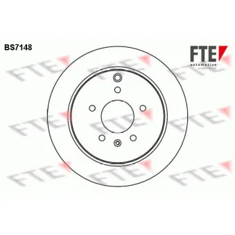Jeu de 2 disques de frein arrière FTE BS7148