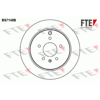 Jeu de 2 disques de frein arrière FTE BS7148B