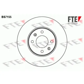Jeu de 2 disques de frein avant FTE BS7155