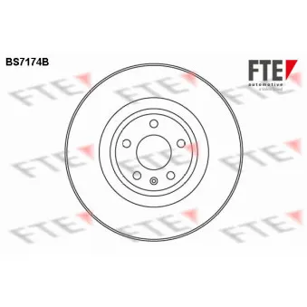 Jeu de 2 disques de frein avant FTE BS7174B