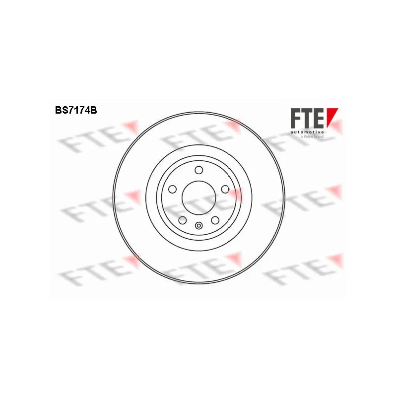 Jeu de 2 disques de frein avant FTE BS7174B