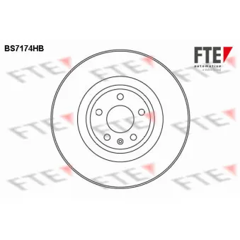 Jeu de 2 disques de frein avant FTE BS7174HB