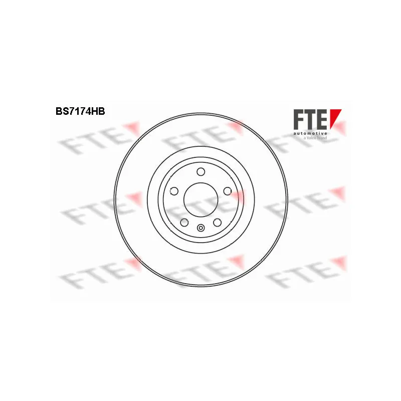 Jeu de 2 disques de frein avant FTE BS7174HB