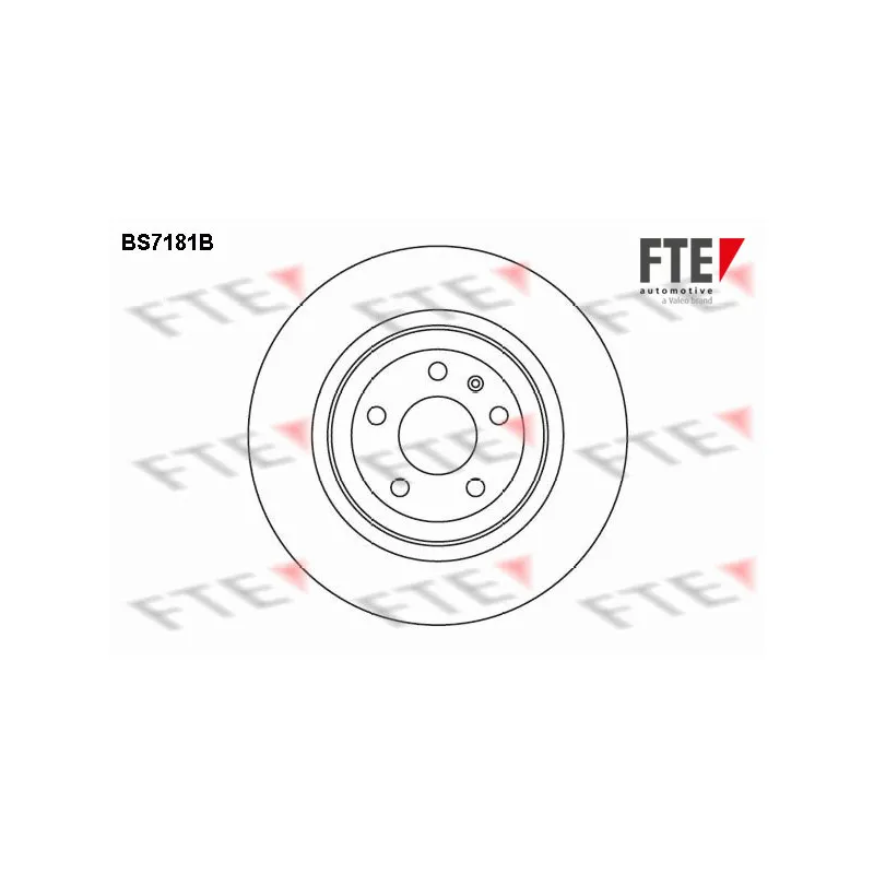 Jeu de 2 disques de frein arrière FTE BS7181B