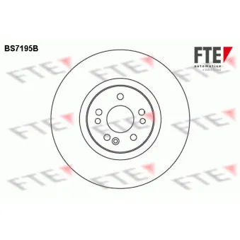 Jeu de 2 disques de frein avant FTE BS7195B