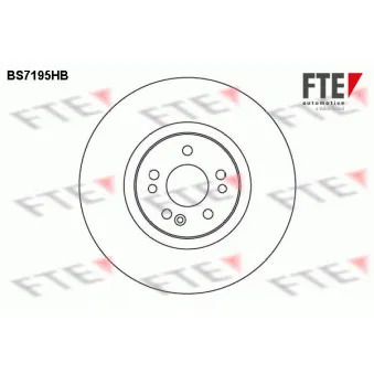 Jeu de 2 disques de frein avant FTE BS7195HB