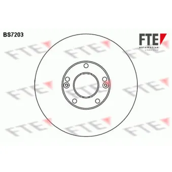 Jeu de 2 disques de frein avant FTE BS7203