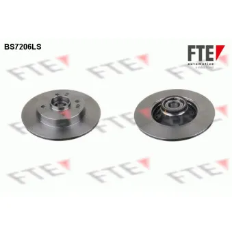 Jeu de 2 disques de frein arrière FTE BS7206LS