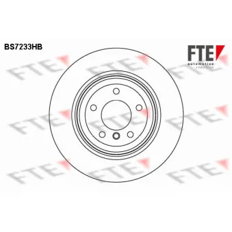 Jeu de 2 disques de frein arrière FTE BS7233HB