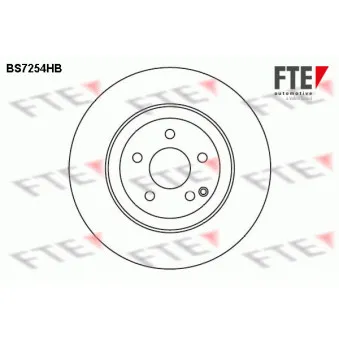 Jeu de 2 disques de frein avant FTE BS7254HB