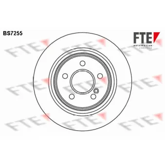 Jeu de 2 disques de frein arrière FTE BS7255
