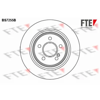 Jeu de 2 disques de frein arrière FTE BS7255B