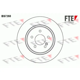 Jeu de 2 disques de frein arrière FTE BS7260