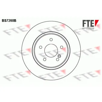 Jeu de 2 disques de frein arrière FTE BS7260B