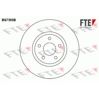 Jeu de 2 disques de frein avant FTE BS7305B