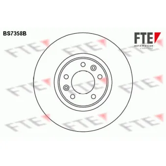 Jeu de 2 disques de frein arrière FTE BS7358B