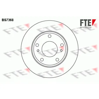 Jeu de 2 disques de frein avant FTE BS7368