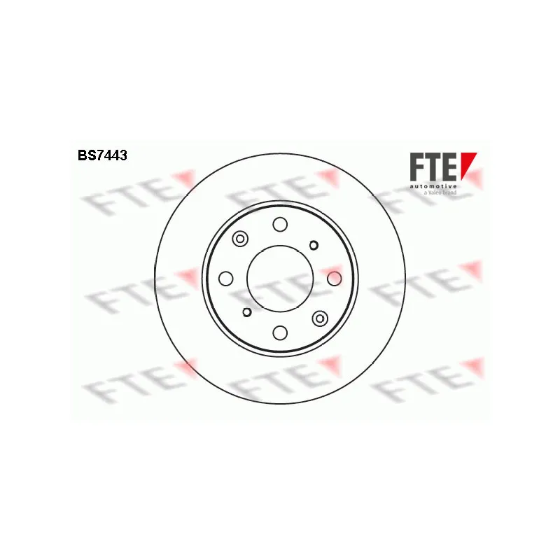 Jeu de 2 disques de frein avant FTE BS7443