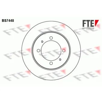 Jeu de 2 disques de frein arrière FTE BS7448