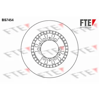 Jeu de 2 disques de frein avant FTE BS7454