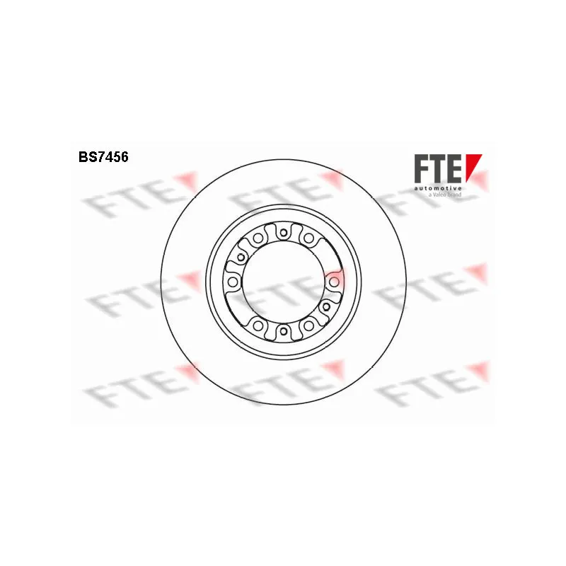 Jeu de 2 disques de frein avant FTE BS7456