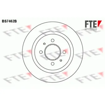 Jeu de 2 disques de frein arrière FTE BS7462B