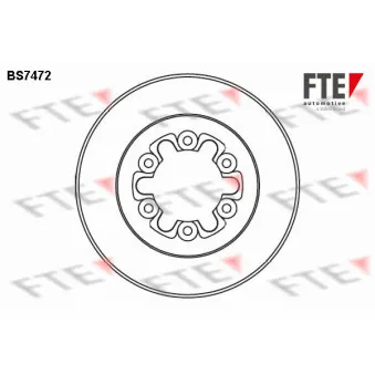 Jeu de 2 disques de frein avant FTE BS7472