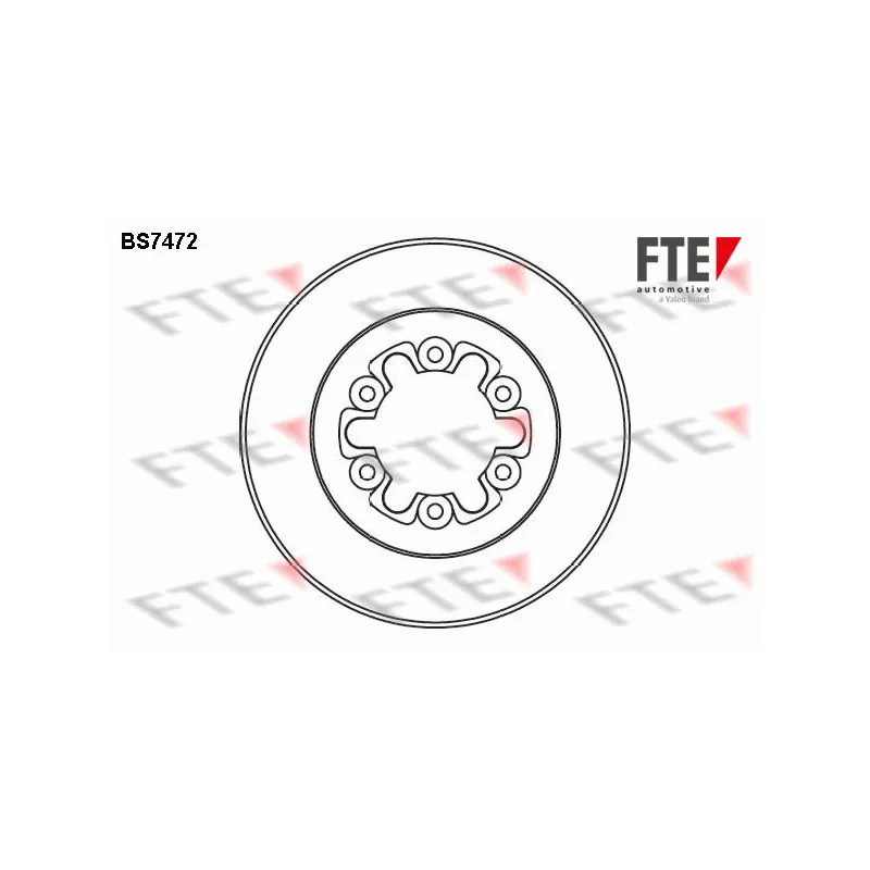 Jeu de 2 disques de frein avant FTE BS7472